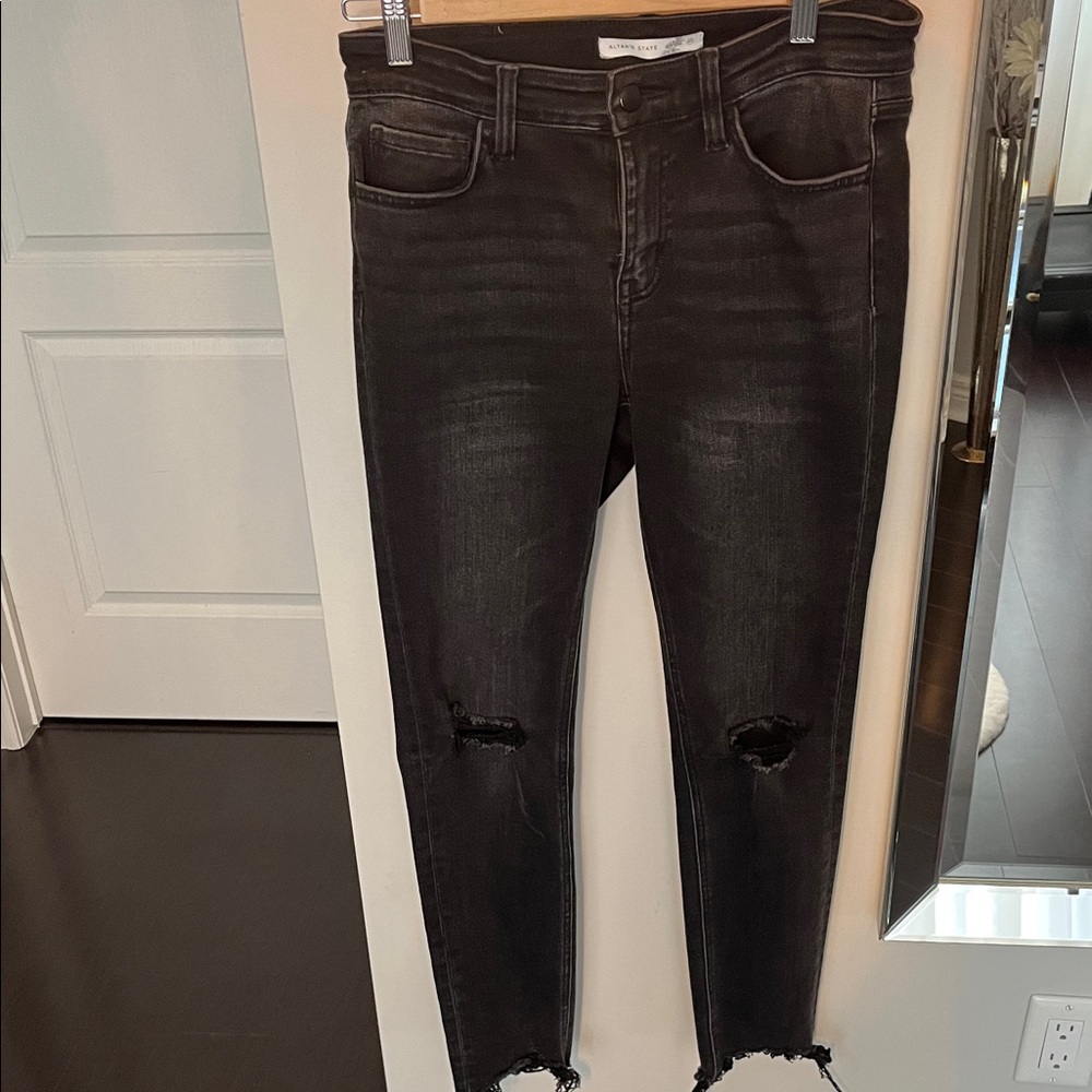 Altar’d State Women's Black Distressed Jeans like new wore once